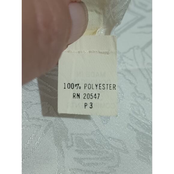 Ketch White On White Abstract Print Polyester Tie - Picture 5 of 8